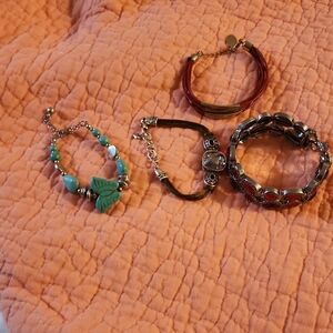 Brighton Mixed Bracelet Set in Turquoise, Red, Black & Silver